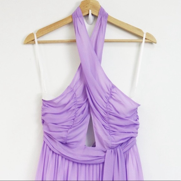 Majorelle Andromeda Ruched Halter Cut Out Gown - Picture 4 of 9